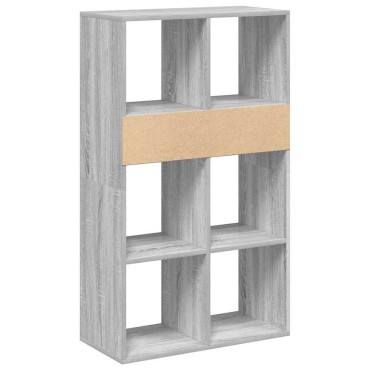 vidaXL Βιβλιοθήκη Γκρι Sonoma 66x31x112cm από Επεξεργασμένο Ξύλο 1 τεμ.