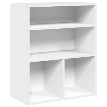 vidaXL Βιβλιοθήκη με 5 Ράφια Λευκή 60x30x71,5cm Επεξεργασμένο Ξύλο 1 τεμ.