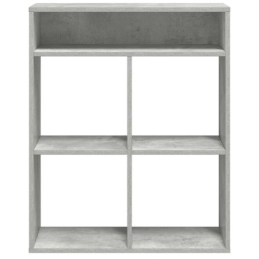 vidaXL Βιβλιοθήκη Γκρι Σκυροδέματος 66x31x80cm από Επεξεργ. Ξύλο 1 τεμ.