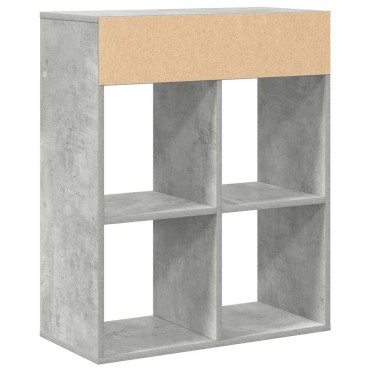 vidaXL Βιβλιοθήκη Γκρι Σκυροδέματος 66x31x80cm από Επεξεργ. Ξύλο 1 τεμ.