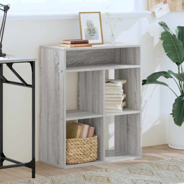 vidaXL Βιβλιοθήκη Γκρι Sonoma 66x31x80cm από Επεξεργασμένο Ξύλο 1 τεμ.