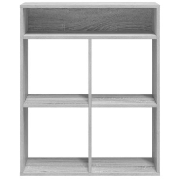 vidaXL Βιβλιοθήκη Γκρι Sonoma 66x31x80cm από Επεξεργασμένο Ξύλο 1 τεμ.