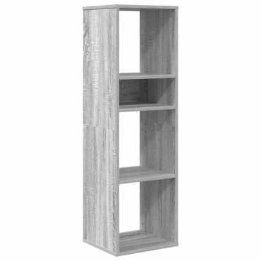 vidaXL Βιβλιοθήκη Γκρι Sonoma 34x31x112cm από Επεξεργασμένο Ξύλο 1 τεμ.
