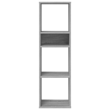 vidaXL Βιβλιοθήκη Γκρι Sonoma 34x31x112cm από Επεξεργασμένο Ξύλο 1 τεμ.