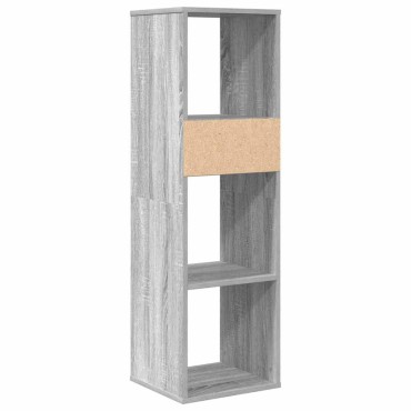 vidaXL Βιβλιοθήκη Γκρι Sonoma 34x31x112cm από Επεξεργασμένο Ξύλο 1 τεμ.