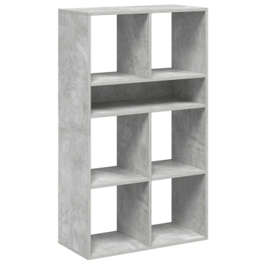 vidaXL Βιβλιοθήκη Γκρι του Σκυροδέματος 66x31x112cm από Μοριοσανίδα 1 τεμ.