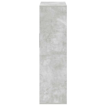 vidaXL Βιβλιοθήκη Γκρι του Σκυροδέματος 66x31x112cm από Μοριοσανίδα 1 τεμ.
