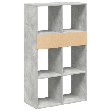vidaXL Βιβλιοθήκη Γκρι του Σκυροδέματος 66x31x112cm από Μοριοσανίδα 1 τεμ.