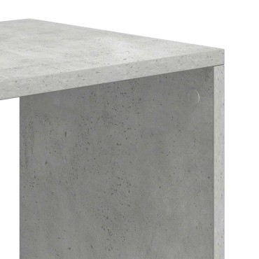 vidaXL Βιβλιοθήκη Γκρι του Σκυροδέματος 66x31x112cm από Μοριοσανίδα 1 τεμ.