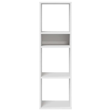 vidaXL Βιβλιοθήκη με 5 Ράφια Λευκή 34x31x112cm Επεξεργασμένο Ξύλο 1 τεμ.