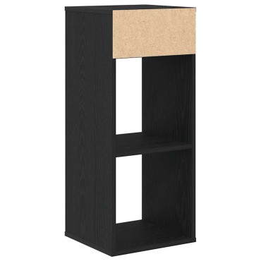 vidaXL Βιβλιοθήκη με 5 Ράφια Μαύρη 34x31x80cm Επεξεργασμένο Ξύλο 1 τεμ.