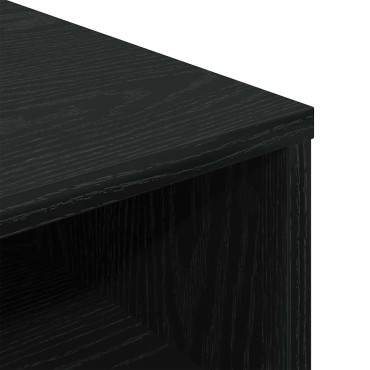 vidaXL Βιβλιοθήκη με 5 Ράφια Μαύρη 34x31x80cm Επεξεργασμένο Ξύλο 1 τεμ.