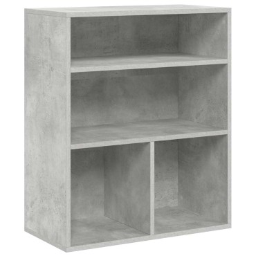 vidaXL Βιβλιοθήκη Γκρι του Σκυροδέματος 60x30x71,5cm Επεξ. Ξύλο 1 τεμ.