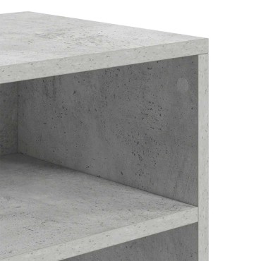 vidaXL Βιβλιοθήκη Γκρι του Σκυροδέματος 60x30x71,5cm Επεξ. Ξύλο 1 τεμ.