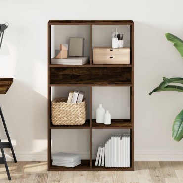 vidaXL Βιβλιοθήκη Καπνιστή Δρυς 66x31x112cm από Επεξεργασμένο Ξύλο 1 τεμ.