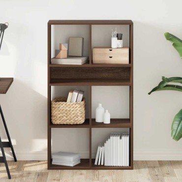 vidaXL Βιβλιοθήκη Καφέ Δρυς 66x31x112cm από Επεξεργασμένο Ξύλο 1 τεμ.