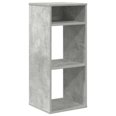 vidaXL Βιβλιοθήκη Γκρι του Σκυροδέματος 34x31x80cm Επεξ. Ξύλο 1 τεμ.