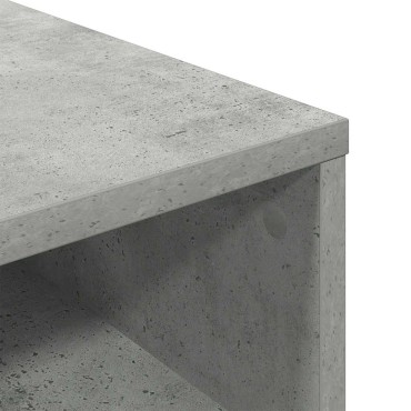 vidaXL Βιβλιοθήκη Γκρι του Σκυροδέματος 34x31x80cm Επεξ. Ξύλο 1 τεμ.