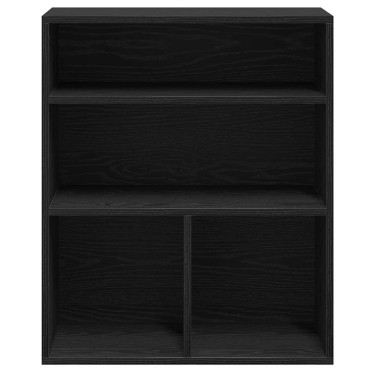 vidaXL Βιβλιοθήκη Μαύρο 60x30x71,5cm από Επεξεργασμένο Ξύλο 1 τεμ.