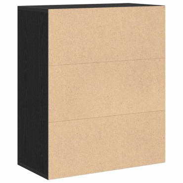 vidaXL Βιβλιοθήκη Μαύρο 60x30x71,5cm από Επεξεργασμένο Ξύλο 1 τεμ.