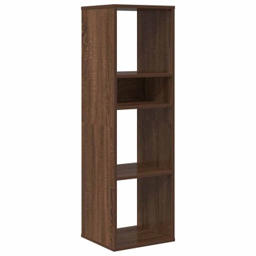 vidaXL Βιβλιοθήκη Καφέ Δρυς 34x31x112cm από Επεξεργασμένο Ξύλο 1 τεμ.