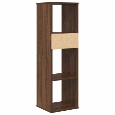 vidaXL Βιβλιοθήκη Καφέ Δρυς 34x31x112cm από Επεξεργασμένο Ξύλο 1 τεμ.