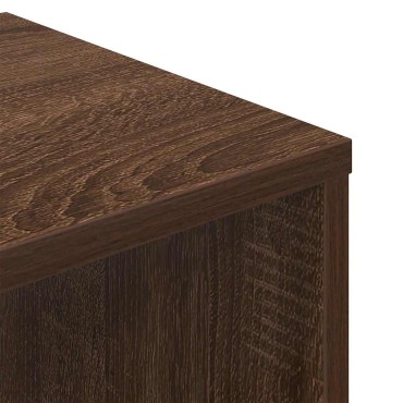 vidaXL Βιβλιοθήκη Καφέ Δρυς 34x31x112cm από Επεξεργασμένο Ξύλο 1 τεμ.