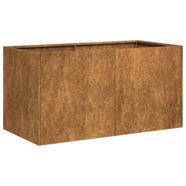 vidaXL Ζαρντινιέρα Σκουριασμένο 80x40x40εκ. Ατσάλι Σκληρυθέν στον Αέρα