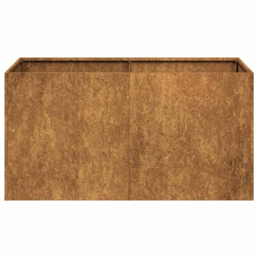 vidaXL Ζαρντινιέρα Σκουριασμένο 80x40x40εκ. Ατσάλι Σκληρυθέν στον Αέρα