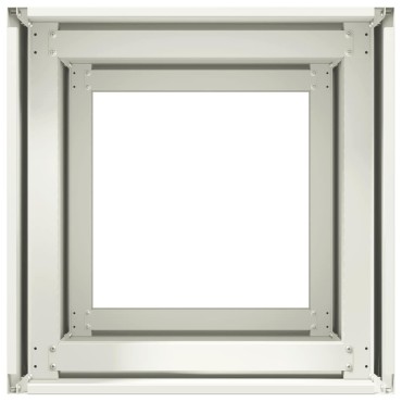 vidaXL Ζαρντινιέρα Λευκή 40x40x80 εκ. από Χάλυβα Ψυχρής Έλασης