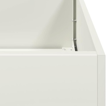 vidaXL Ζαρντινιέρα Λευκή 40x40x80 εκ. από Χάλυβα Ψυχρής Έλασης