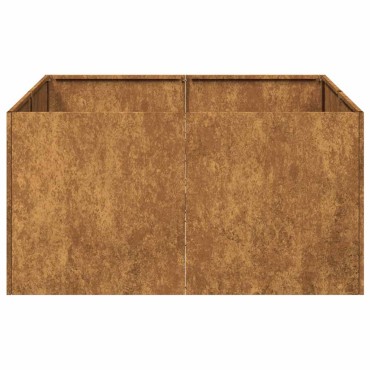 vidaXL Ζαρντινιέρα Σκουριασμένο 80x80x40εκ. Ατσάλι Σκληρυθέν στον Αέρα