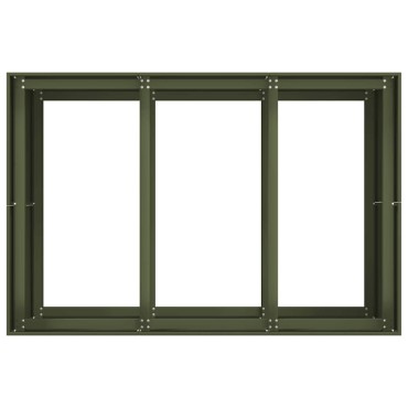 vidaXL Ζαρντινιέρα Λαδί 120x80x80 εκ. από Χάλυβα