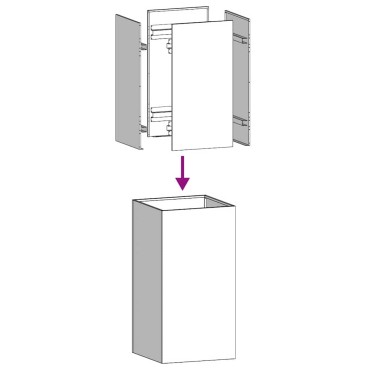 vidaXL Ζαρντινιέρα 40x40x80 εκ. από Γαλβανισμένο Ατσάλι
