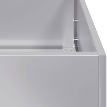 vidaXL Ζαρντινιέρα 40x40x80 εκ. από Γαλβανισμένο Ατσάλι