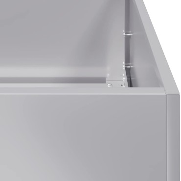 vidaXL Ζαρντινιέρα 80x40x80 εκ. από Γαλβανισμένο Ατσάλι