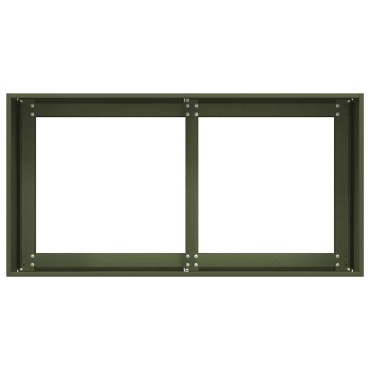 vidaXL Ζαρντινιέρα Λαδί 80x40x40 εκ. από Χάλυβα Ψυχρής Έλασης