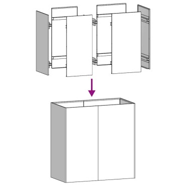 vidaXL Ζαρντινιέρα Λευκή 80x40x80 εκ. από Χάλυβα Ψυχρής Έλασης