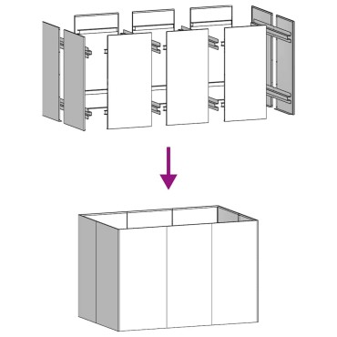 vidaXL Ζαρντινιέρα 120x80x80 εκ. από Ανοξείδωτο Ατσάλι