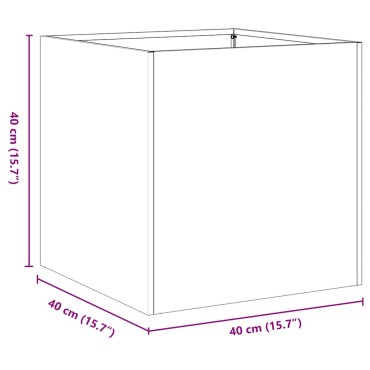 vidaXL Ζαρντινιέρα 40x40x40 εκ. από Γαλβανισμένο Ατσάλι