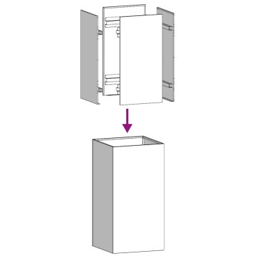 vidaXL Ζαρντινιέρα Σκουριασμένο 40x40x80εκ. Ατσάλι Σκληρυθέν στον Αέρα