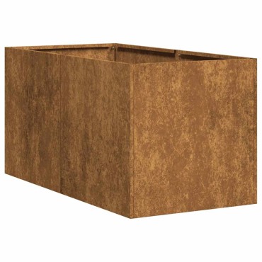 vidaXL Ζαρντινιέρα Σκουριασμένο 40x80x40εκ. Ατσάλι Σκληρυθέν στον Αέρα