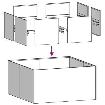 vidaXL Ζαρντινιέρα 80x80x40 εκ. από Ανοξείδωτο Ατσάλι