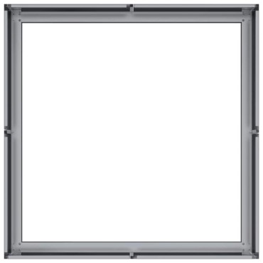 vidaXL Ζαρντινιέρα 80x80x30 εκ. από Γαλβανισμένο Ατσάλι