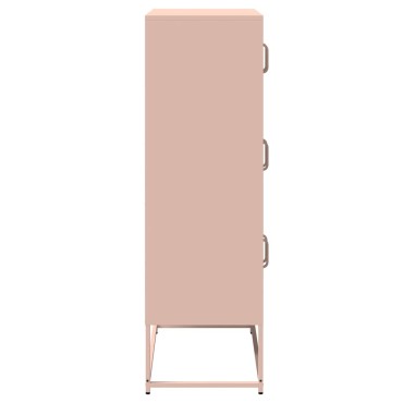 vidaXL Highboard Ροζ 68x39x123cm Ατσάλι 1 τεμ.