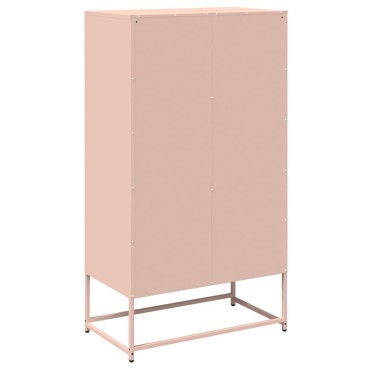 vidaXL Highboard Ροζ 68x39x123cm Ατσάλι 1 τεμ.
