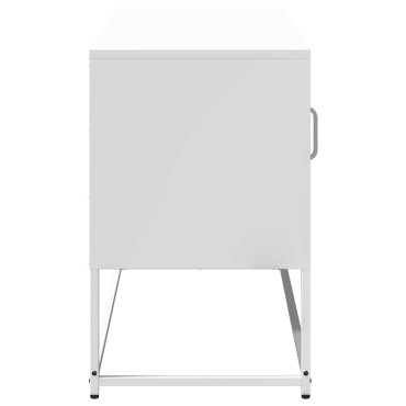 vidaXL Έπιπλο Τηλεόρασης Λευκό 100,5x39x60,5cm από Ατσάλι