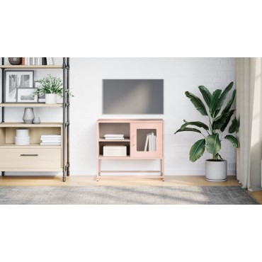 vidaXL Έπιπλο Τηλεόρασης Ροζ 68x39x60,5cm από Χάλυβα