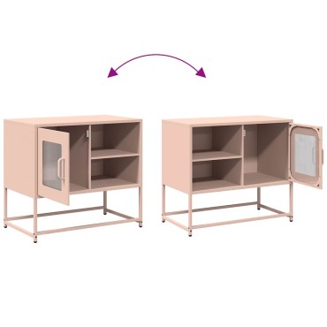 vidaXL Έπιπλο Τηλεόρασης Ροζ 68x39x60,5cm από Χάλυβα