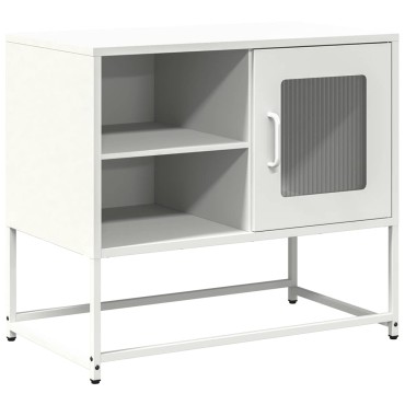 vidaXL Έπιπλο Τηλεόρασης Λευκό 68x39x60,5cm από Χάλυβα